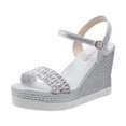 thumbnail image 2 of RKSTN Sandales pour Femmes Bout Ouvert Chaussures Décontractées Strass Confortables Plateforme Compensée Sandales Chaussures Souples Confortables, 2 of 5