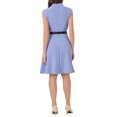 thumbnail image 3 of INSPIRE CHIC Robe de Travail pour Femme Coupe Évasée 2024 Manches Cap Robes de Bureau m Gris Bleu, 3 of 6