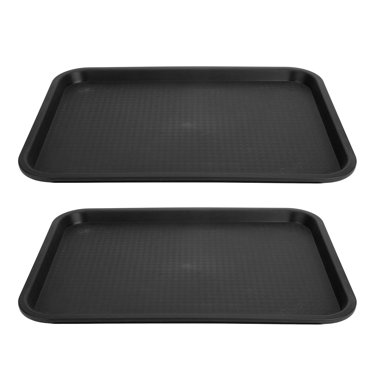 Plateau de Service Alimentaire, 2 Pcs Plateau Alimentaire Multifonctionnel Plateau en Plastique Installation Facile