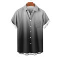thumbnail image 2 of fatyb Button down Shirts for Men Short Sleeve Lightweight Beach Shirts Summer Gradient Collar Blouses, 2 of 4