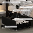 thumbnail image 2 of SIBEDS Full LED Bed Frame with Galaxy Projector, Charging Station, 52" Headboard & 2 Drawers, No Box Spring Required, PU Black, 2 of 9