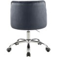 thumbnail image 4 of Meridian Furniture Arden Chaise de Bureau Pivotante Réglable en Velours Gris et Chrome, 4 of 6