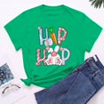 thumbnail image 4 of EGNMCR Chemises de Pâques pour Femmes Chemises pour Femmes Imprimé de Pâques T-shirt Col Rond Mode Confortable Haut Manches Courtes Col Rond T-Shirts pour Femmes, 4 of 7