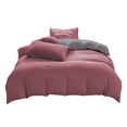 thumbnail image 3 of Bedding Duvet Cover Sets,4pc Bedding Duvet Cover Sets,Comfy Simple Style Soft Breathable Textured Durable Linen Feel Bedding for All Seasons Queen Size,Solid Bed Sheet Duvet Cover and Pillowcases, 3 of 9
