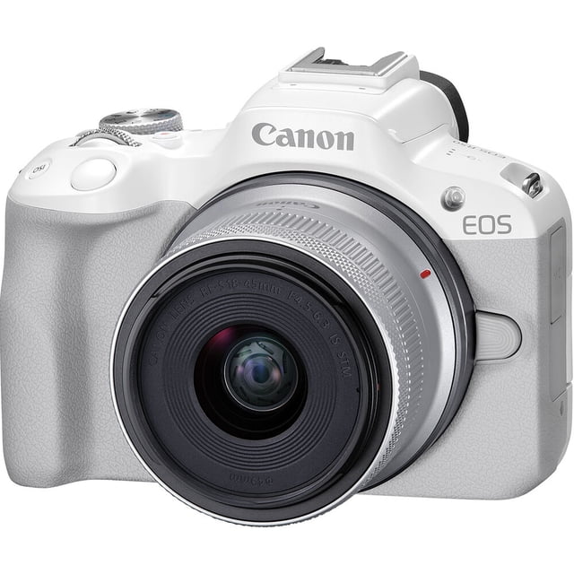Canon EOS R50 Appareil Photo Sans Miroir avec Objectif 18-45 mm (Blanc) - 5812C012