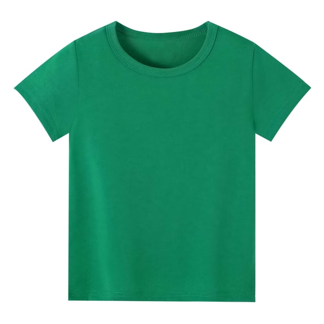 T-shirt Confortable Neutre pour Enfant Vert 140/6 A-7 A