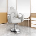thumbnail image 1 of AKDSteel Fauteuil de Barbier de Salon avec Levage Hydraulique, Appuie-Tête et Repose-Pieds Réglables, Conception Inclinable Pivotante à 360°, Confortable et Polyvalente pour la Coiffure Professionnelle, 1 of 8