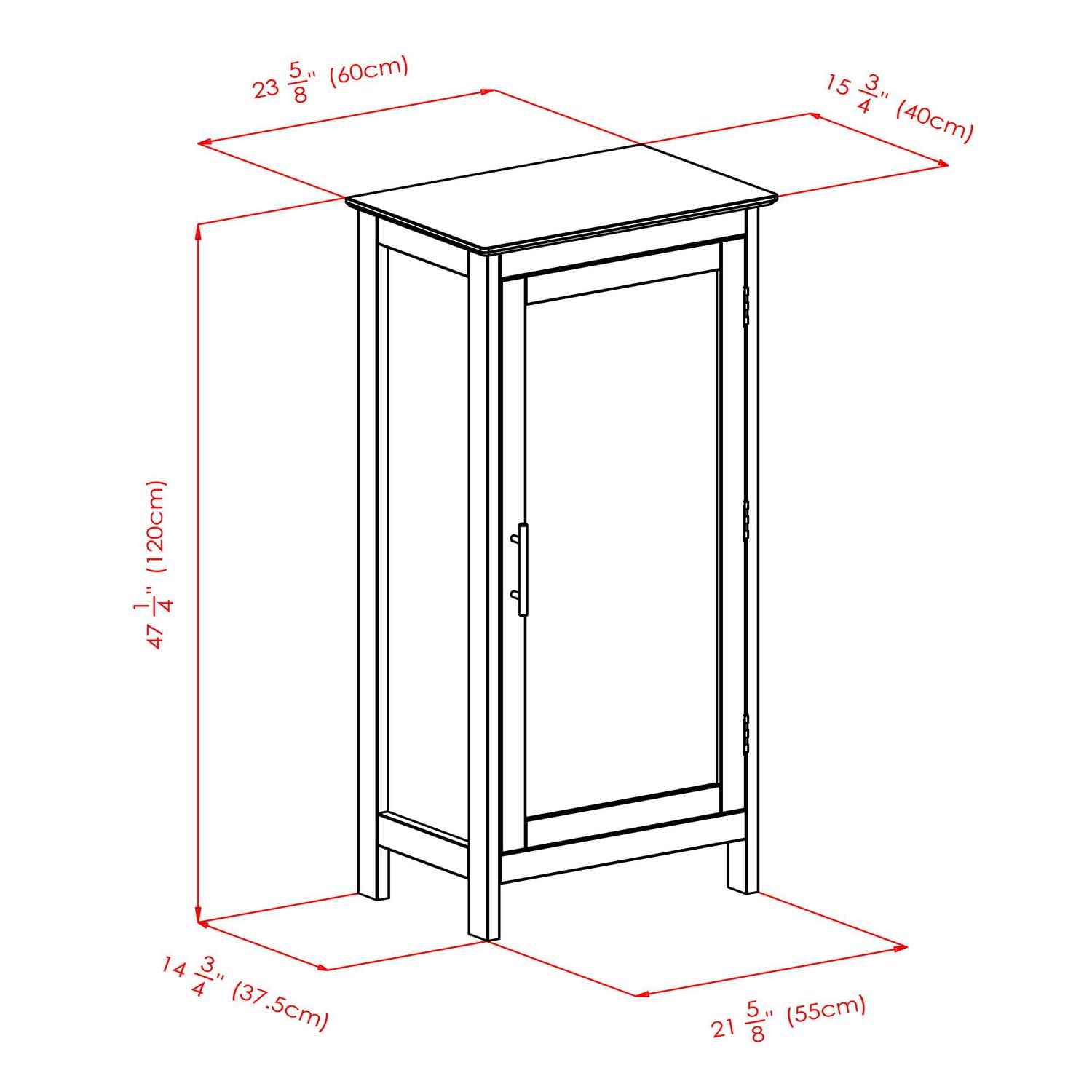 Vitrine avec porte en verre avec finition noire de Winsome - 20523