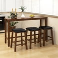 thumbnail image 2 of Gymax 4-Piece Bar Table Set w/ Power Outlet Counter-Height Table & 3 Bar Stools, 2 of 10