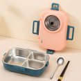 thumbnail image 1 of EGNMCR Lunch Bags for Women Lunch Box Bento Box 1100ml Stainless Steel Bento Lunch Box For Kids And Adults Stackable Containers With 3 Compartments lunch tableware, 1 of 2