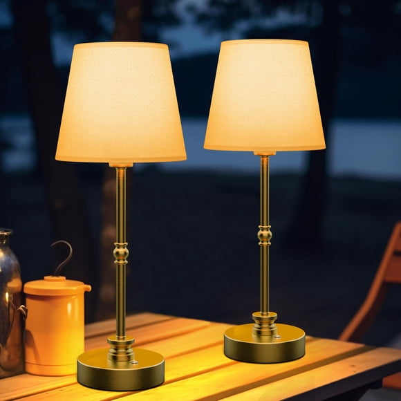 XANSO Rechargeable Table Lamp Cordless,5200mAH Battery Operated LED Lamp,3000K Stepless Dimming,Portable Touch Control Wireless L