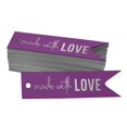 thumbnail image 1 of Inkdotpot Pack Of 50 Real Silver Foil Paper Tags Made With Love Text Favor Hang Tags, 1 of 6