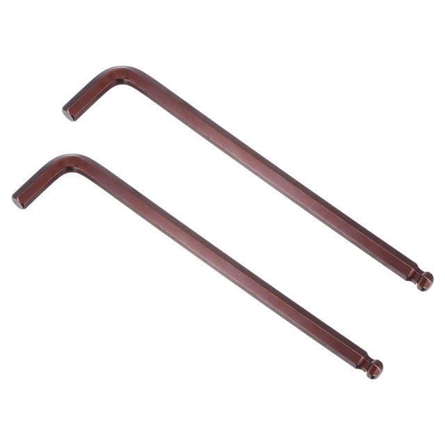 Unique Bargains Clé Hexagonale à Extrémité Boule 10mm, Outil de Réparation en Acier à Bras Long en L, Métrique 2 Pcs