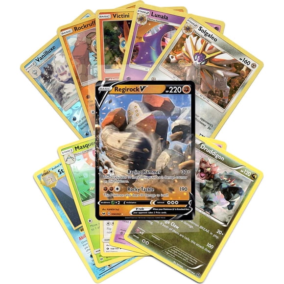 Pokemon Cartes 50 Cartes Assortiment avec V Pokemon Garanti
