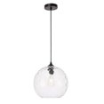 thumbnail image 1 of Living District LD2283 Gibson 1 Light Black & Clear Glass Pendant, 1 of 4