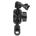 thumbnail image 3 of Black Fixed Screw Lock Double Round Head Universal Motorcycle Bracket, Motorbike Camera Holder, For Motorcycle Various Devices Motion Camera Mobile Phone, 3 of 8