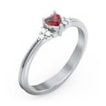 thumbnail image 3 of Birthstone Heart Ring with Shoulder Accents - Garnet (January), 3 of 4