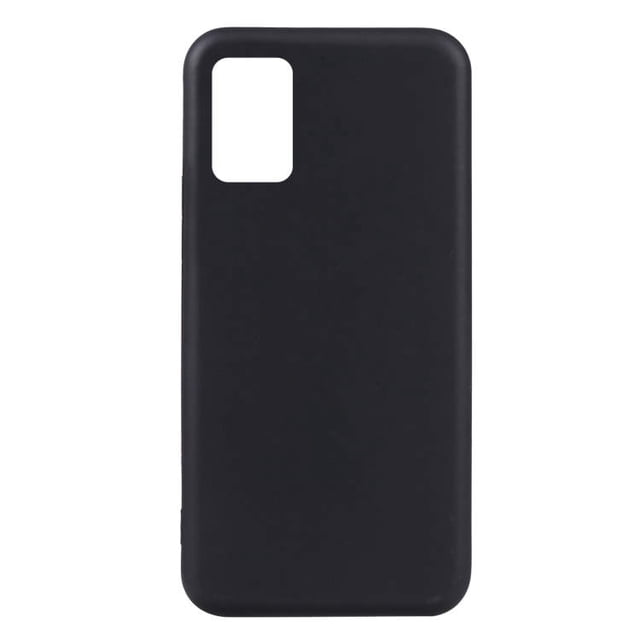 TCL 502 4G Soft Case, Ultra Thin Soft TPU Shockproof Bumper Case Back Cover in a solid black color. The case is ultra-thin, adding only 0.3mm to the phone, and is made of high-quality soft thermoplastic polyurethane (TPU). It provides full access to all ports and connections while protecting the phone from scratches, dust, and shocks. The lightweight design ensures it does not add bulk to the phone.
