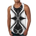 thumbnail image 1 of Qertyioot Nouvelle Mode Économies Gilet d'Été Décontracté pour Hommes Imprimé Sport Col Rond, 1 of 4