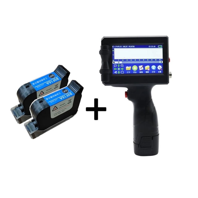 Intelligent Hand-held Inkjet Printer Multilingual Switching Ink Cartridge Does Not Encrypt 12.7mm Carton Plastic ,Complete Kit
