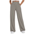 thumbnail image 1 of Diufon Wide Leg Sweatpants Women High Waisted Drawstring Baggy Pants Workout Athletic Joggers with Pockets, 1 of 6