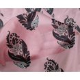 thumbnail image 4 of oneOone Silk Tabby Fabric Leaves & Floral Block Printed Craft Fabric BTY 42 Inch Wide, 4 of 5