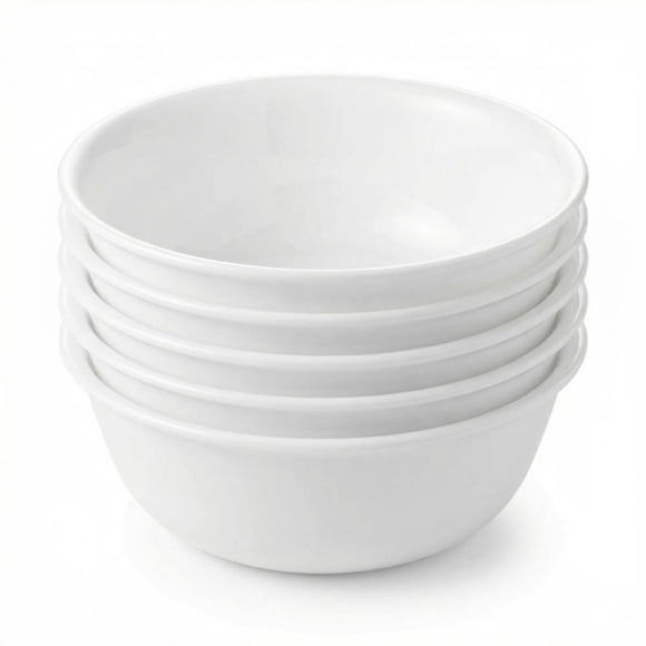 Corelle Vitrelle Ensemble de 6 Bols à Soupe/céréales de 28 Oz, Bols de Vaisselle Résistants aux Éclats et aux Fissures pour Soupe, Ramen, Céréales et Plus, Verre à Triple Couche, Blanc Givre Hivernal