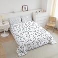 thumbnail image 4 of YST Christmas Reversible Bedding Set for Kids Adults, Christmas Candy Cane Pattern Comforter Set, Winter Holiday Theme Bedding Comforter Sets, White Duvet Insert (Navy Blue, Queen Size), 4 of 7