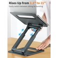 thumbnail image 3 of Laptop Stand for Desk Adjustable Height Telescopic Computer Stand with Pull Out Design Ergonomic Laptop Riser Fits All Laptops &#, 3 of 9