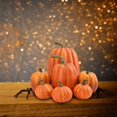 thumbnail image 3 of 7 Pcs Fausses Citrouilles Récolte Citrouille Réaliste Fausse Citrouille en Mousse pour l'Automne l'Halloween Orange, 3 of 8