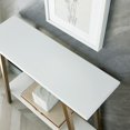 thumbnail image 3 of Bowery Hill Contemporary Wood Hall Console in White with Gold Metal Base, 3 of 8