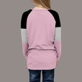 thumbnail image 4 of Posijego T-Shirts à Rayures à Manches Longues pour Filles, Hauts Tuniques à Blocs de Couleur à Col Rond pour Enfants, T-Shirts de Printemps, Taille 4-14 Ans, 4 of 6
