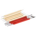 thumbnail image 4 of 8Pcs DIY HandMade Leather Craft Carving Stylus Tool Spoon Double Head Point Drill Pen Kit Set, 4 of 8