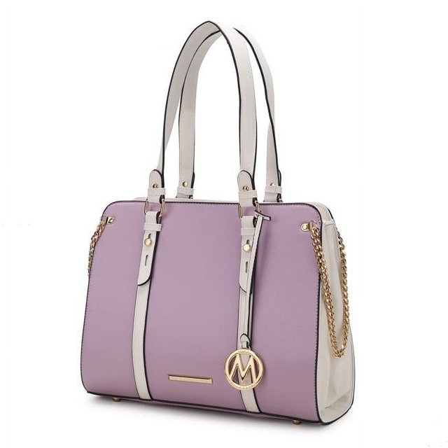 MKF Collection by Mia K. MKF-X733LL Sac à Main en Cuir Vegan Color Block pour Femmes