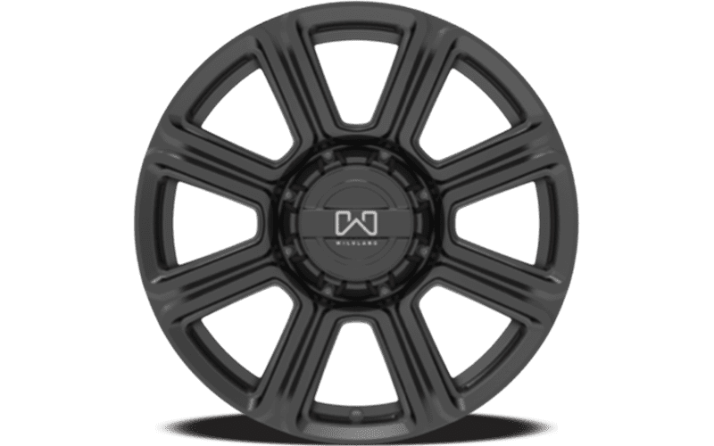 4 x jantes Wildland Hurricane en alliage Noir brillant de 20x8.5 pouces pour 2019-2026 Chevrolet Silverado 1500
