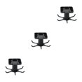 thumbnail image 3 of Maytalsory 1/2/3/5 Kitchen Hanger Self-adhesive Replacement Solid Color Punch-free 360 Degree Rotatable 6 Claw Detachable Mug Brush Rack Black 3PCS, 3 of 6