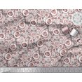 thumbnail image 2 of Soimoi Red Crepe Silk Fabric Cucumber Vegetable Print Sewing Fabric Yard 42 Inch Wide, 2 of 2