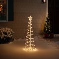 thumbnail image 3 of Northlight Arbre de Noël Extérieur en Spirale Éclairé avec Étoile - 4 Pieds - Transparent, 3 of 6