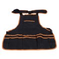 thumbnail image 2 of Apron, Adjustable Tear Resistant Oxford Cloth Work Apron, For Carpenters Electricians Orange Edge, 2 of 8