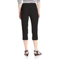 thumbnail image 4 of SLIM-SATION Pantalon Capri à Jambe Droite à Enfiler à Grand Bande pour Femme avec Contrôle du Ventre, 6, Noir, 4 of 4