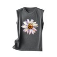 thumbnail image 4 of EGNMCR Camisoles pour Femmes T-Shirt d'Été Décontracté à Imprimé à Col Rond Ample Sans Manches pour Femme, 4 of 5