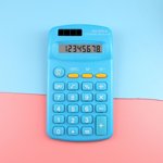 PEONAVET Solar Calculator Basic Standard Calculators Mini Digital Desktop Calculator with 8-Digit LCD Display. Calculator Pocket Size for Home School for