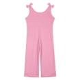 thumbnail image 3 of MIASHUI Combinaisons pour Fille Été Sans Manches Salopettes Enfants Col Rond Pantalons Longs Barboteuses, Rose, 5-6 Ans, 3 of 5