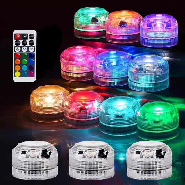 Wzzjkit Home and Kitchen LED Lights For Parties Holidays 13 Colors and 4 Modes and No Installation Mini Waterproof Light For Slushi Machine Accessories