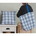 thumbnail image 5 of Soimoi Blue Modal Satin Fabric Gingham Check Decor Fabric Printed Yard 42 Inch Wide, 5 of 5