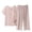 Khaki, variant on Women Plus Size Pajamas Two Piece Linen Sleepwear Set Short Sleeve Floral Wide Leg Pants Loose Vintage Pjs Pajama Sets Hot Pink, 4XL