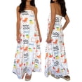 thumbnail image 2 of Gupgi Women Strapless Dress Boho Flowy Long Tube Dress Off Shoulder Loose Beach Sundress, 2 of 7