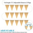 thumbnail image 3 of Novelty Place 13 Feet Burlap Pennant Banner - 15 Triangle Bunting Flags (5x7 Inches) - DIY Hand Painted Home Decorations for Holiday, Birthday, Wedding, Graduation and Party, 3 of 6