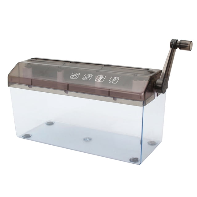 LCXmlly Handheld Paper Shredder Portable A4 Hand Shredder Manual Shredder Transparent Window Cutting Tool Home 3mm Strip Cut