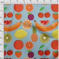 thumbnail image 3 of oneOone Cotton Poplin Sky Blue Fabric Fruits Sewing Craft Projects Fabric Prints By Yard 56 Inch Wide, 3 of 4
